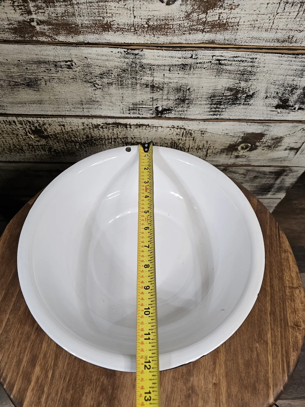 White Enamel Pitcher & Wash Bowl